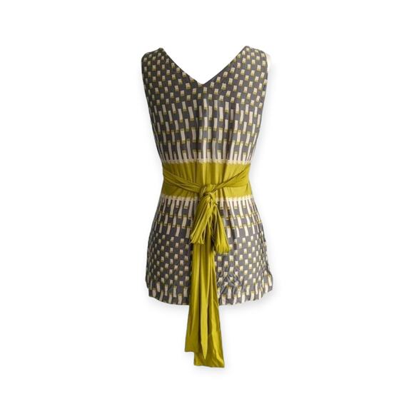 BCBGMaxAzria Citron Babydoll Tie-back Tunic Tank Top - Picture 2 of 4